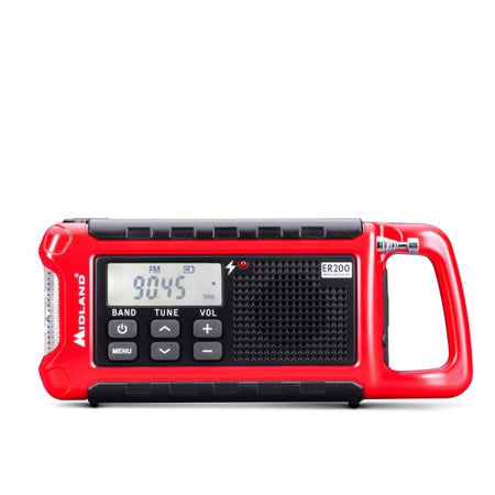 Midland ER200 Portatile Analogico Nero, Rosso (Midland ER200 B?rbar Analog Sort, R?d)