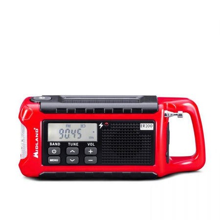 Midland ER200 Portatile Analogico Nero, Rosso (Midland ER200 B?rbar Analog Sort, R?d)