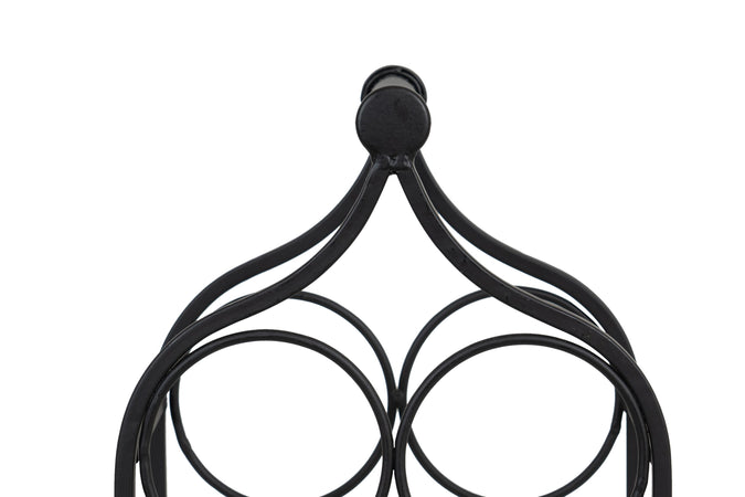 Biscottini Cantinetta Portabottiglie Biscottini 4 Posti Ferro Battuto Nero Anticato