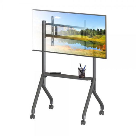 Supporto Mobile da Pavimento Multifunzione per TV LCD/LED/Plasma 55-86'' Nero