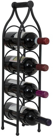 Biscottini Biscottini Cantinetta Porta Bottiglie Ferro Battuto 4 Posti Nera Anticata