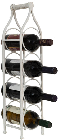 Biscottini Biscottini Cantinetta Porta Bottiglie Ferro Battuto Bianca Anticata 4 Posti