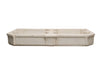 Biscottini Acquaio in marmo bianco 135x56x21 cm Vasca realizzata completamente