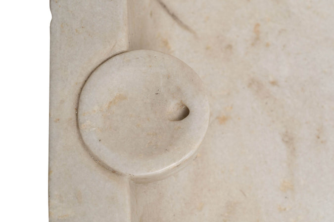 Biscottini Acquaio in marmo bianco 135x56x21 cm Vasca realizzata completamente