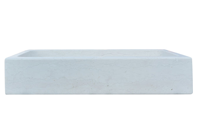 Biscottini Acquaio in marmo bianco L100xPR60xH20 cm Vasca realizzata completamente