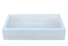 Biscottini Acquaio in marmo bianco L100xPR60xH20 cm Vasca realizzata completamente