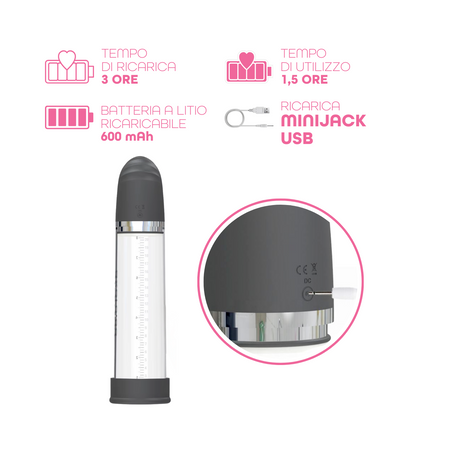 Pompa Pene Automatica Elettrica per Allungamento Ingrandimento Tubo Sottovuoto