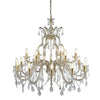 Lampadario Classico Marie Therese Acciaio Adjustable Vetro 18 Luci E14