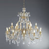 Lampadario Classico Marie Therese Acciaio Adjustable Vetro 18 Luci E14