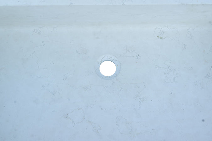 Biscottini Acquaio in marmo bianco L90xPR60xH20 cm Vasca realizzata completamente