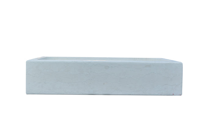 Biscottini Acquaio in marmo bianco L90xPR60xH20 cm Vasca realizzata completamente