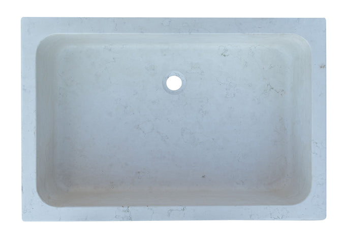Biscottini Acquaio in marmo bianco L90xPR60xH20 cm Vasca realizzata completamente