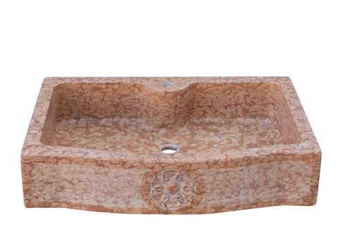 Biscottini Acquaio Lavello Marmo Bianco Biscottini 90x65x19.5 Vasca Realizzata Mano Unica