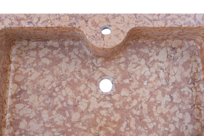Biscottini Acquaio in marmo bianco L90xPR65xH19.5 cm Vasca realizzata completamente