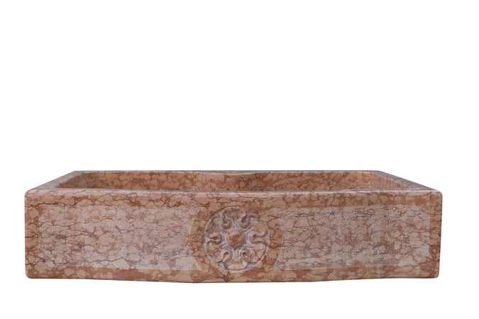 Biscottini Acquaio in marmo bianco L90xPR65xH19.5 cm Vasca realizzata completamente