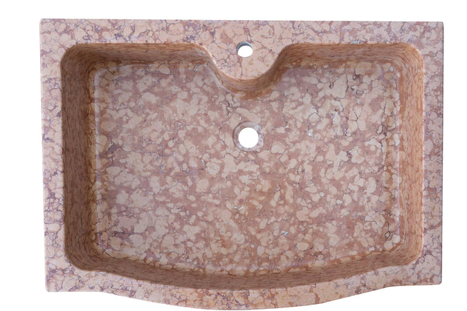 Biscottini Acquaio in marmo bianco L90xPR65xH19.5 cm Vasca realizzata completamente
