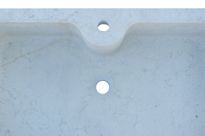 Biscottini Acquaio in marmo bianco L90xPR65xH19.5 cm