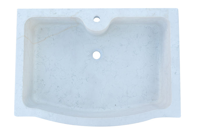 Biscottini Acquaio in marmo bianco L90xPR65xH19.5 cm