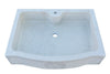 Biscottini Acquaio in marmo bianco L90xPR65xH19.5 cm