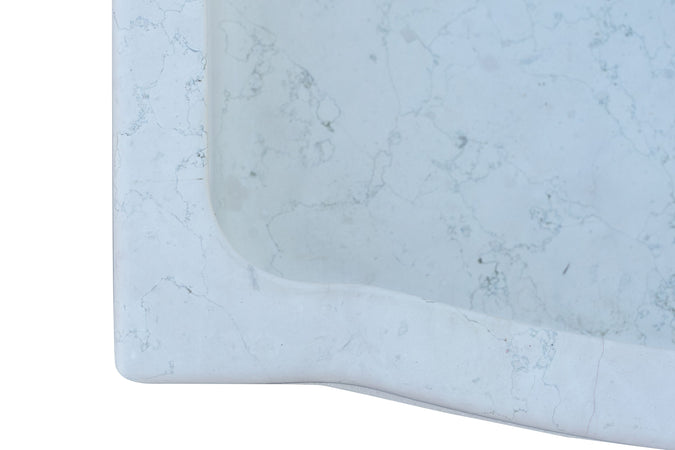 Biscottini Acquaio in marmo bianco L90xPR65xH19.5 cm
