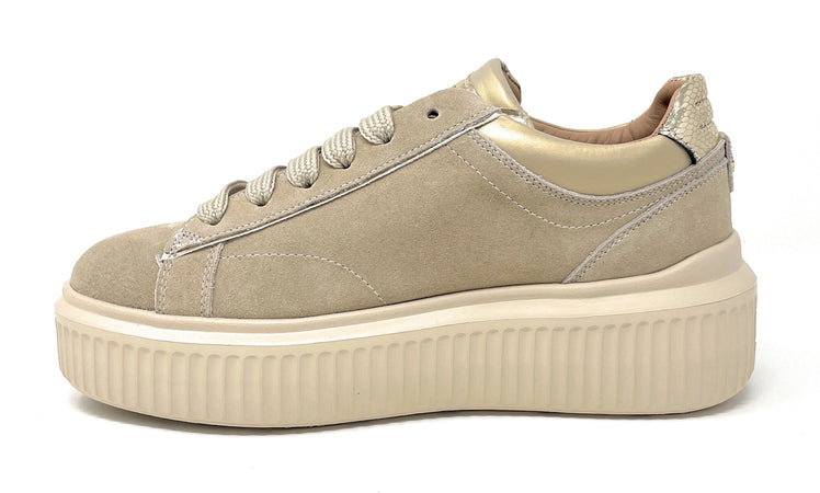Janet & Janet sneakers donna in camoscio frost gold J-401