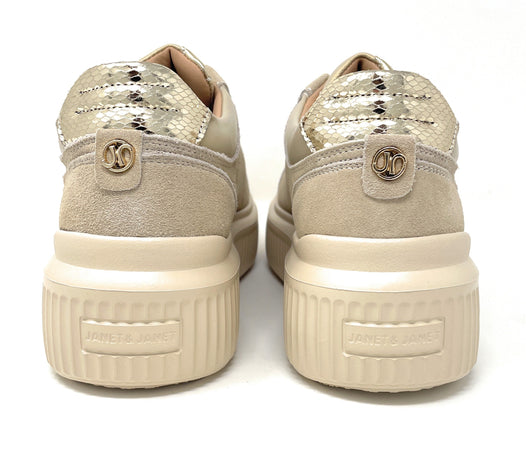 Janet & Janet sneakers donna in camoscio frost gold J-401