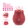 Succhia Clitoride Vibratore a Forma di Rosa Stimolatore con Suzione e Vibrazione
