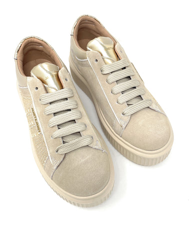 Janet & Janet sneakers donna in camoscio frost gold J-401