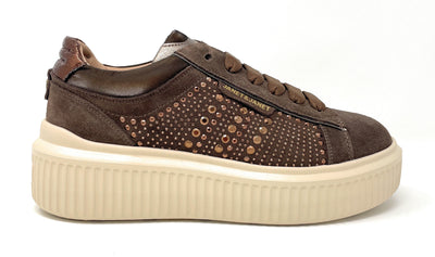 Janet & Janet sneakers donna in camoscio brown J-401