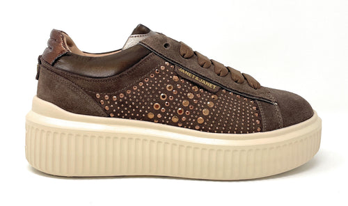 Janet & Janet sneakers donna in camoscio brown J-401