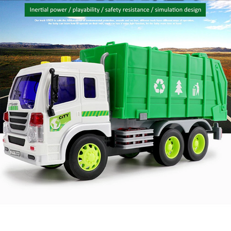 Camion Raccolta Rifiuti Con Luci E Suoni Cassone Ribaltabile Funzioni Reali