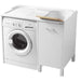 Lavatoio Colavene Domestica Vasca a Destra Con Piedini 106x60 Bianco Per Inserimento Lavatrice