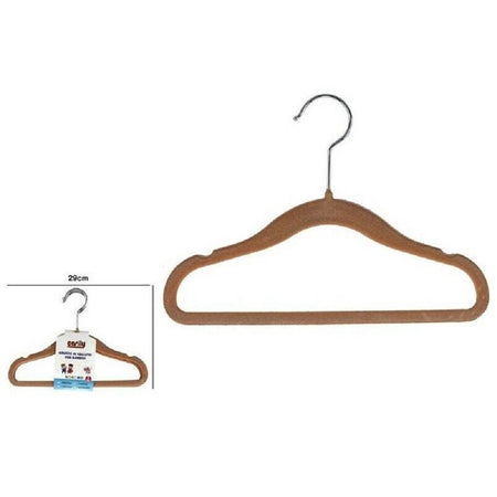 Set 3 Grucce Stampelle Appendiabito Velluto Per Bambini Vestiti Pantaloni 10460