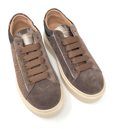 Janet & Janet sneakers donna in camoscio brown J-401