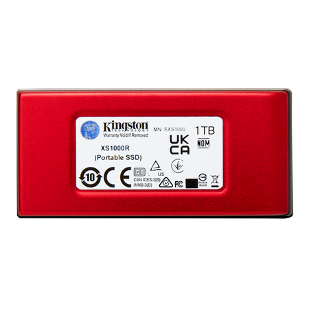 Kingston Technology 1TB SSD esterno XS1000 USB 3.2 Gen 2, Rosso (Kingston XS1000 Red [SXS1000R/1000G] 1TB Portable External SSD, Read 1050MB/s, Write 1000MB/s, USB 3.2 Gen 2, 5 Year Warranty)