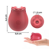Succhia Clitoride Vibratore a Forma di Rosa Stimolatore con Suzione e Vibrazione