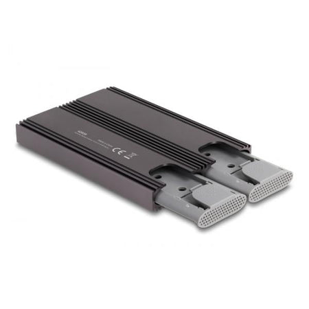 DeLOCK Alloggiamento esterno USB Type-C Dual Combo per 2 x unità SSD M.2 NVMe PCIe o SATA - senza attrezzi (random_A71RqaVGhH)