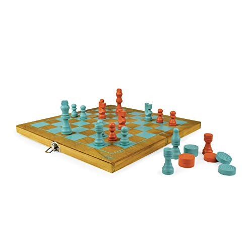 Legami, Gioco 2 in 1 Scacchi e Dama, Per 2 giocatori