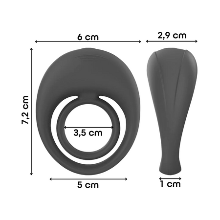 Anello Fallico Vibrante per Pene Stimolatore Clitoride Ritardante in Silicone USB