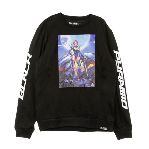 BLACK PYRAMID Felpa Leggera Girocollo Uomo Space Hunter Black da uomo