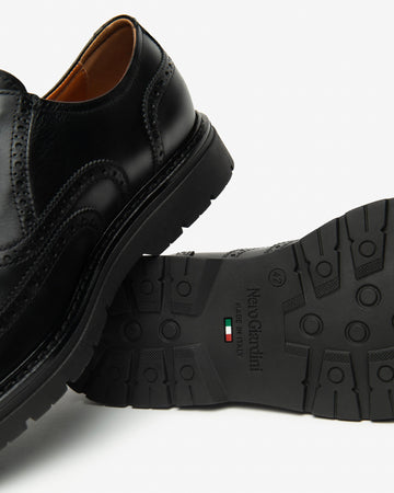 Nero Giardini stringate uomo in pelle nero I500820U100