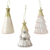 Pendaglio a forma di albero perla con glitter per albero decorazione natalizia da 13 cm