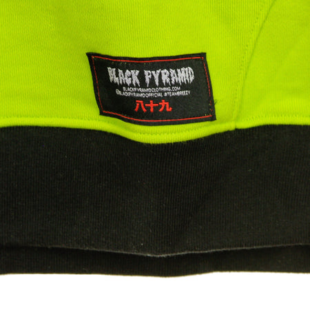 BLACK PYRAMID Felpa Leggera Cappuccio Uomo Pyramid 89 Fluo Green da uomo