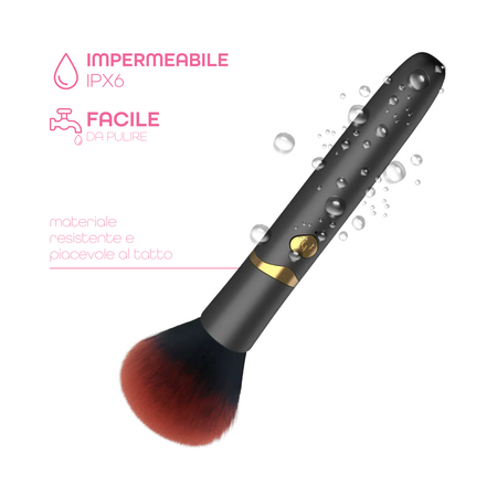 Vibratore a forma di Pennello Trucco con 10 Modalità di Vibrazioni Ricaricabile