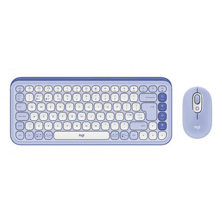 Logitech 920-013114 tastiera Mouse incluso Universale Bluetooth QWERTY Inglese UK Rosa (POP ICON COMBO - LILAC - UK) - Versione UK