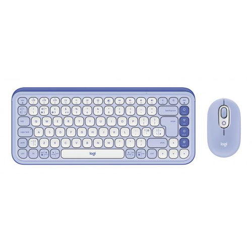 Logitech 920-013114 tastiera Mouse incluso Universale Bluetooth QWERTY Inglese UK Rosa (POP ICON COMBO - LILAC - UK) - Versione UK
