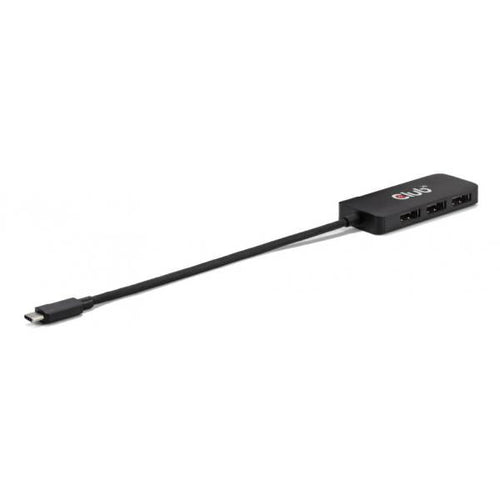 CLUB3D CSV-1553 hub di interfaccia USB tipo-C Nero (Club3D MST-Hub USB 3.2 Typ C > 3x DP)