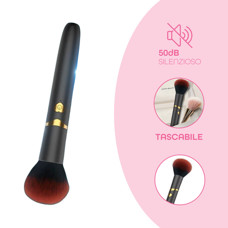 Vibratore a forma di Pennello Trucco con 10 Modalità di Vibrazioni Ricaricabile