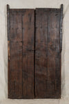 Biscottini Porta portone in legno massello e ferro da interno o da esterno vecchia e antica medievale scorrevole