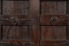 Biscottini Porta portone in legno massello e ferro da interno o da esterno vecchia e antica medievale scorrevole